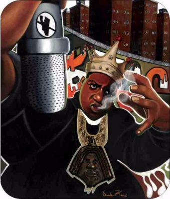 Biggie Smalls Black Art  Mouse Pad